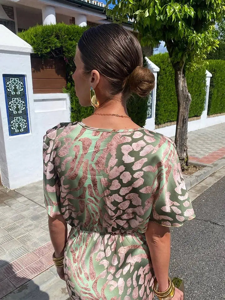 Neele | Women's Summer Floral Wrap Midi Dress