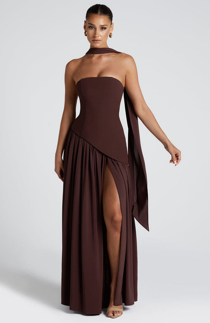 Brianna | Women’s High Slit Maxi Wedding Guest Dress