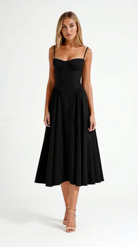 Taylor | Women's A-line Corset Midi Dress