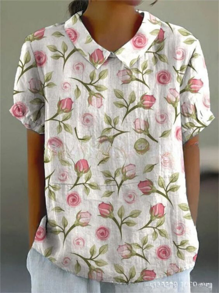 Talia | Women's Elegant Collared Floral Shirt