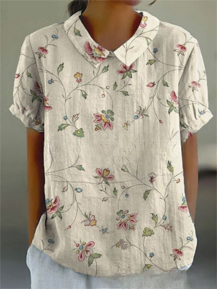 Talia | Women's Elegant Collared Floral Shirt