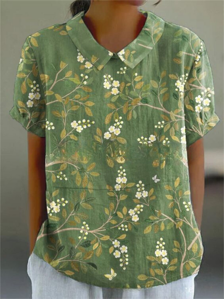 Talia | Women's Elegant Collared Floral Shirt