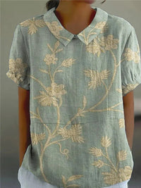 Talia | Women's Elegant Collared Floral Shirt