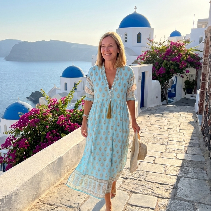 Zaneta | Women’s Summer V-Neck Midi Dress