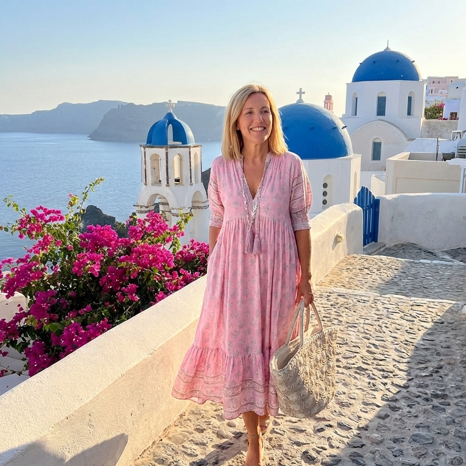 Zaneta | Women’s Summer V-Neck Midi Dress
