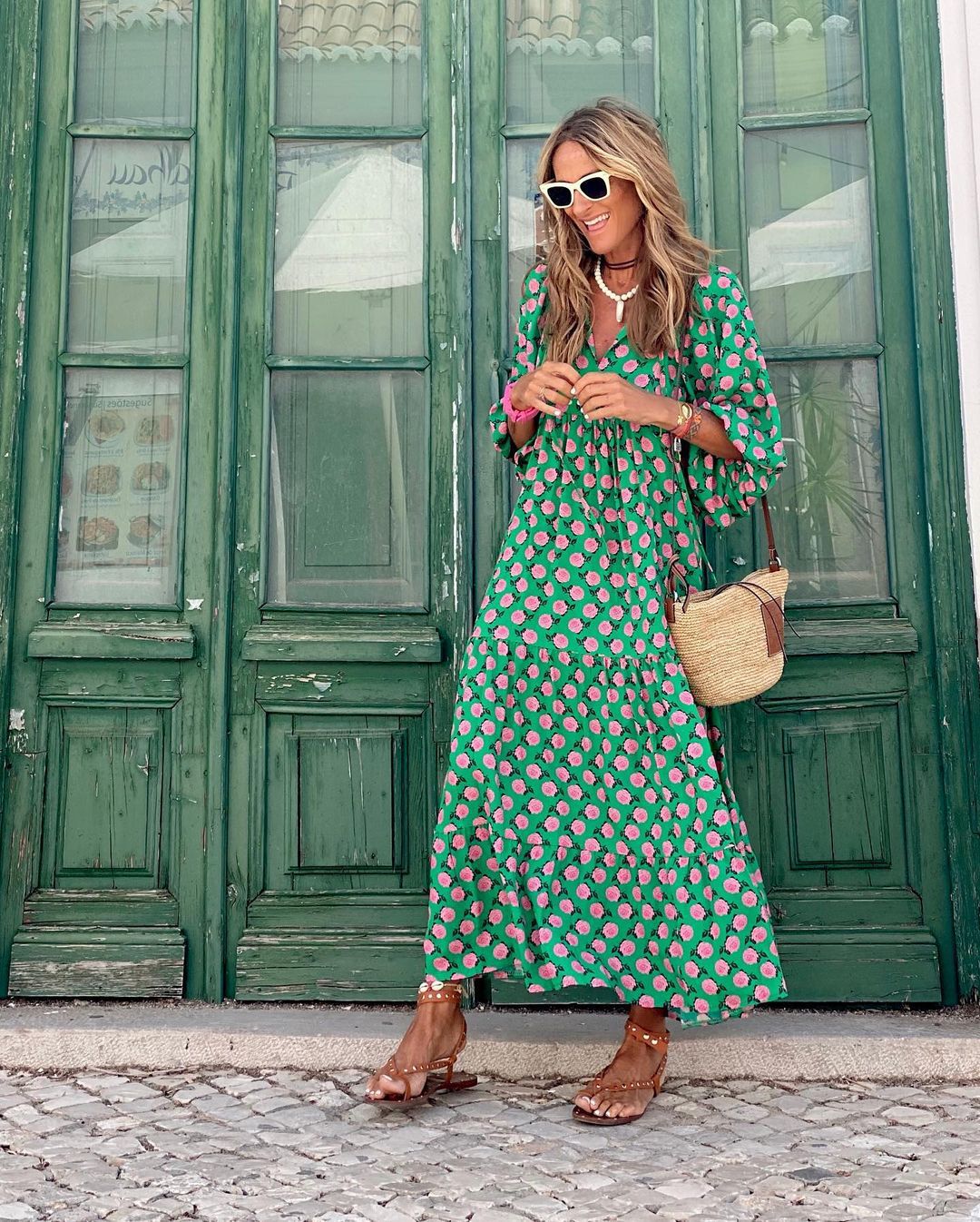 Imani | Women’s Geometric Tiered Maxi Dress