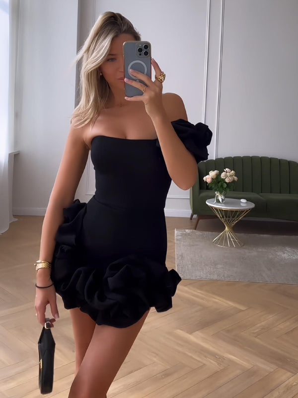 Melanie | Women’s Evening Ruffled Mini Dress