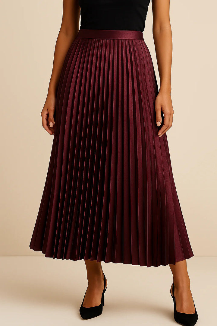 Amalia | Women’s Classic Pleated Midi Skirt