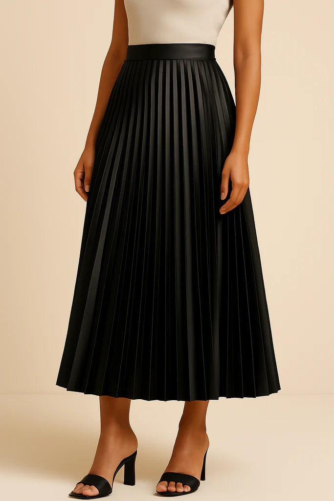 Amalia | Women’s Classic Pleated Midi Skirt