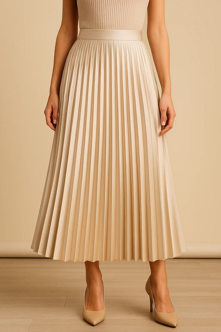 Amalia | Women’s Classic Pleated Midi Skirt