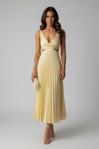 Andrea | Women’s Pleated Midi Wedding Guest Dress