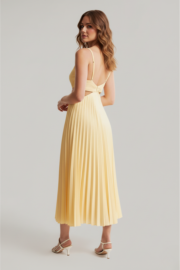 Andrea | Women’s Pleated Midi Wedding Guest Dress