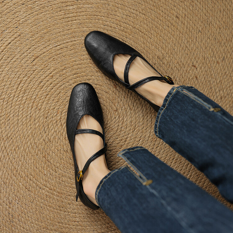 Elora | Women's Classic Leather Ballet Flats