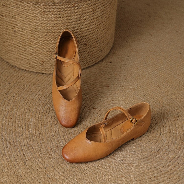 Elora | Women's Classic Leather Ballet Flats