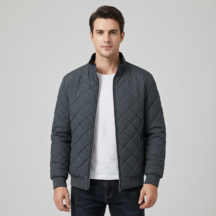 Men's Quilted Bomber Jacket
