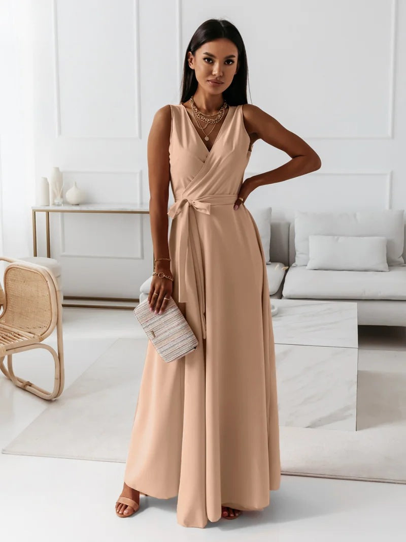 Stephanie | Women’s Tie Waist Wedding Guest Maxi Dress
