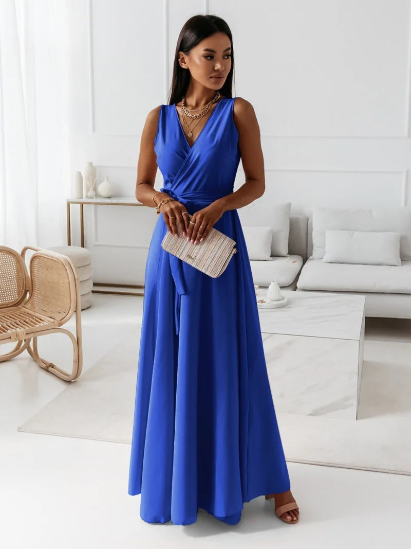 Stephanie | Women’s Tie Waist Wedding Guest Maxi Dress