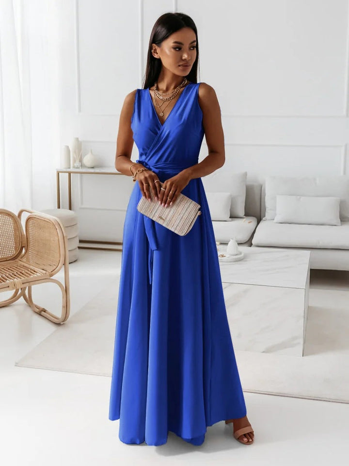 Stephanie | Women’s Tie Waist Wedding Guest Maxi Dress