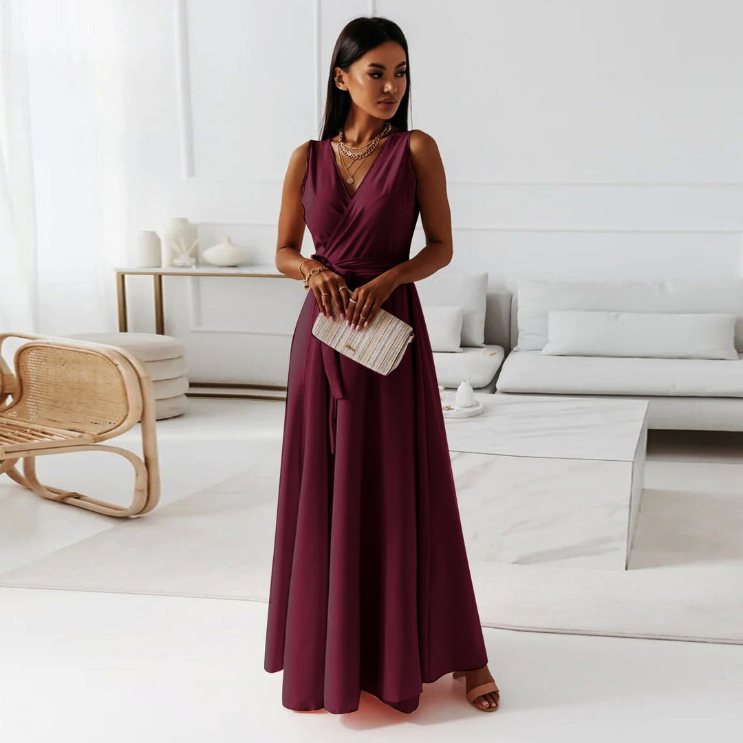 Stephanie | Women’s Tie Waist Wedding Guest Maxi Dress
