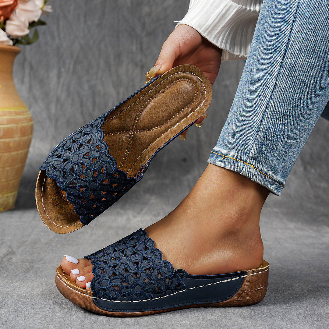 Zara | Women's Summer Floral Platform Mules