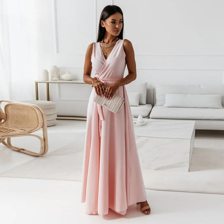 Stephanie | Women’s Tie Waist Wedding Guest Maxi Dress