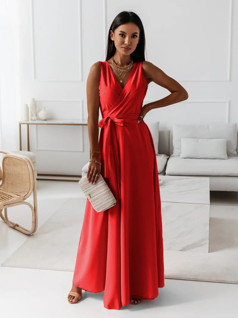 Stephanie | Women’s Tie Waist Wedding Guest Maxi Dress