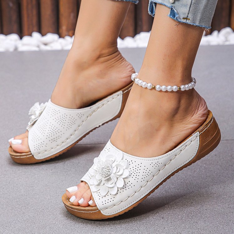Nora | Women's Elegant Floral Mules Sandals