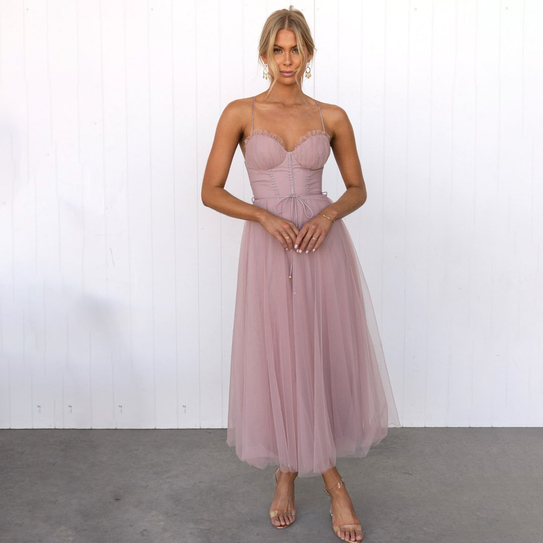 Eloise | Women's Elegant Spaghetti Strap A-line Dress