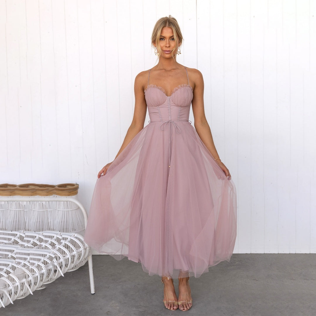 Eloise | Women's Elegant Spaghetti Strap A-line Dress