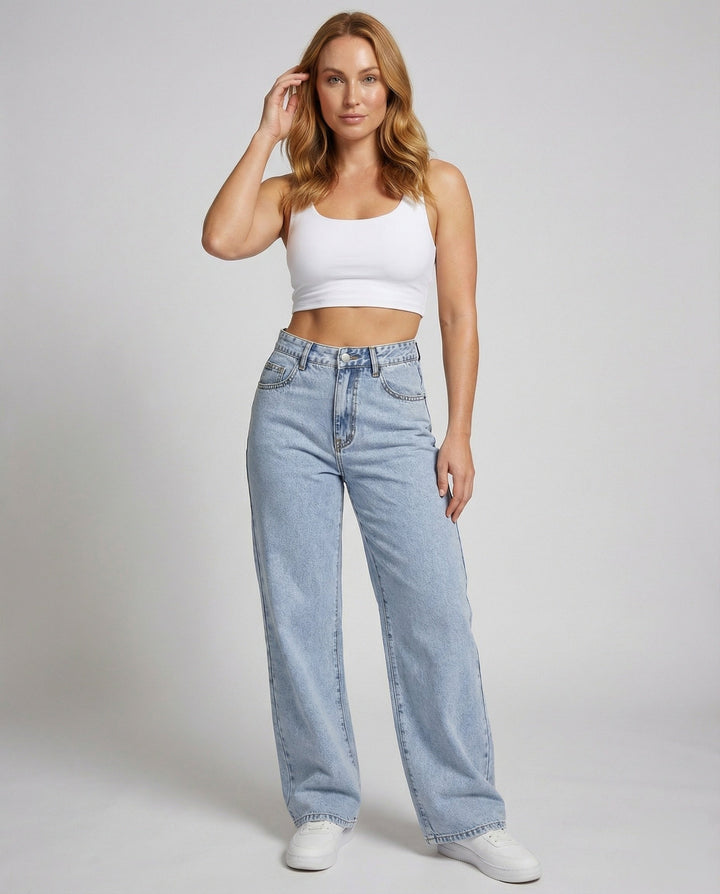 Bianca | Women’s Vintage High Waist Wide Leg Jeans