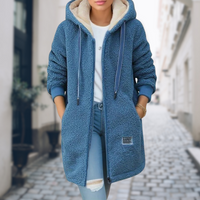 Layla | Women's Long Hooded Teddy Fleece Jacket