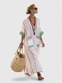 Roma | Women's Oversized Striped Kaftan Dress