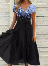 Jemma | Women's Floral Flowy Short Sleeve Dress