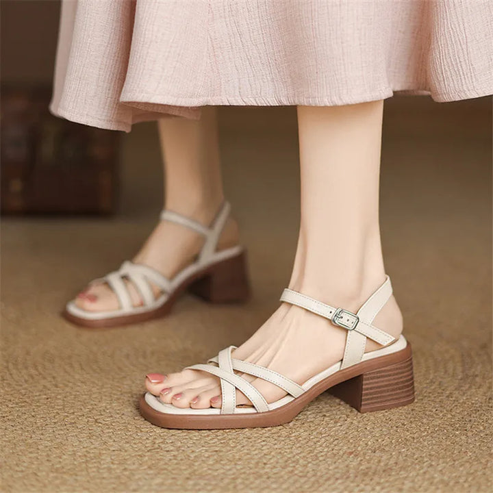 Liora | Women's Elegant Leather Strap Sandals