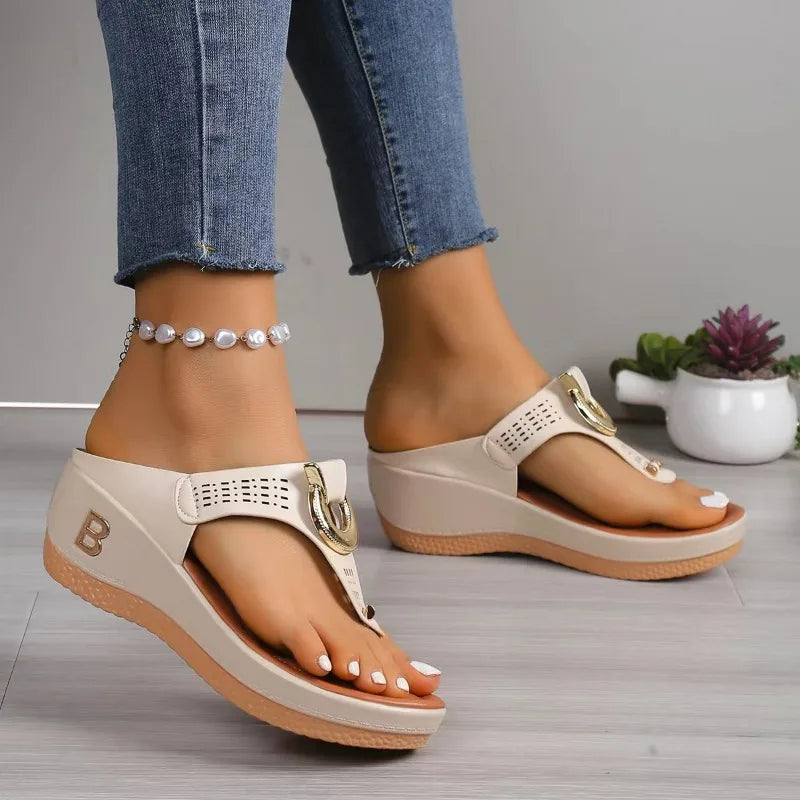 Victoria | Women's Casual T-Strap Platform Sandals