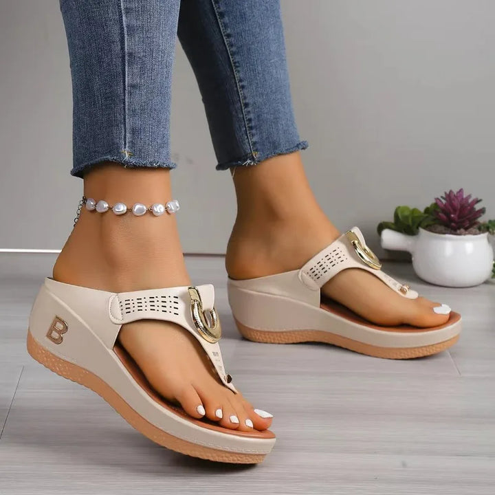 Victoria | Women's Casual T-Strap Platform Sandals