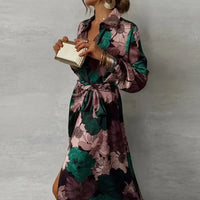 Charlotte | Women's Floral Print Maxi Shirt Dress