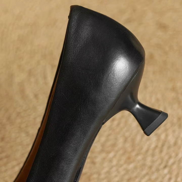 Asta | Women's Elegant Leather Kitten Heels