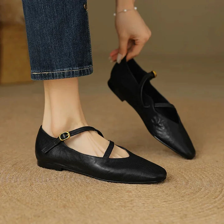 Elora | Women's Classic Leather Ballet Flats