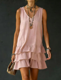 Macy | Women's Sleeveless Ruffle Mini Dress