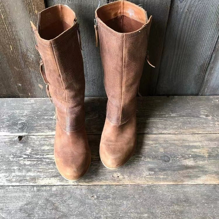 Demi | Women’s Zipper Detail Cowboy Boots