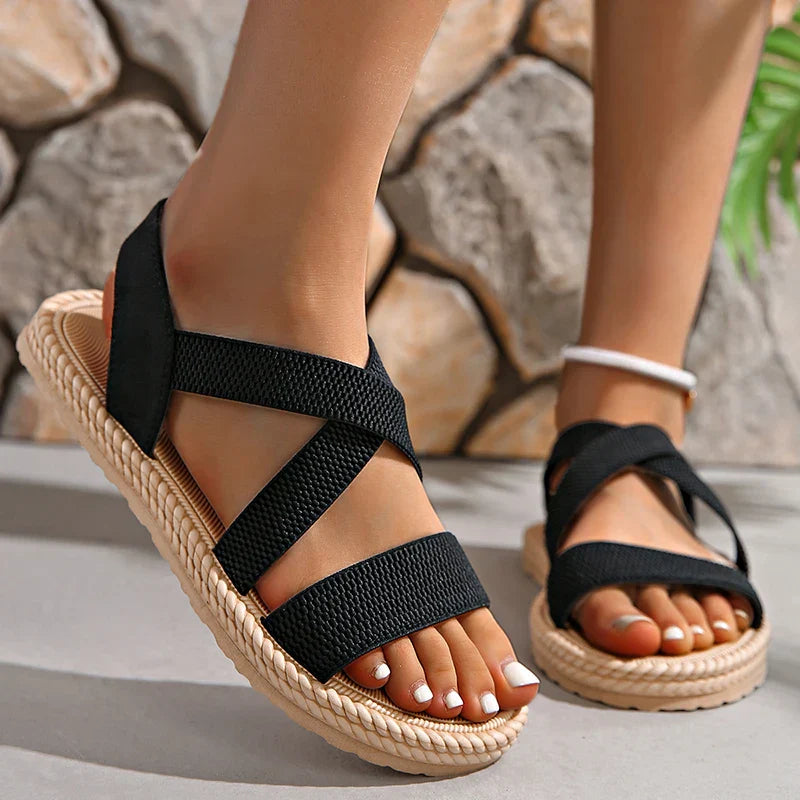 Aya | Women's Beach Elastic-Straps Boho Sandals