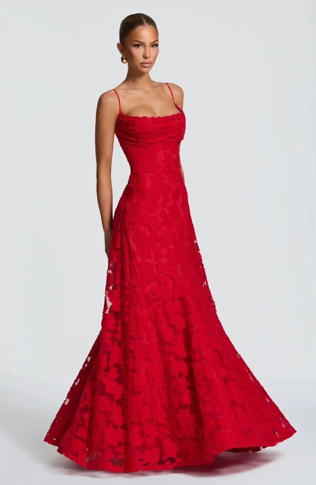 Silja | Women's Embroidered Maxi Evening Dress