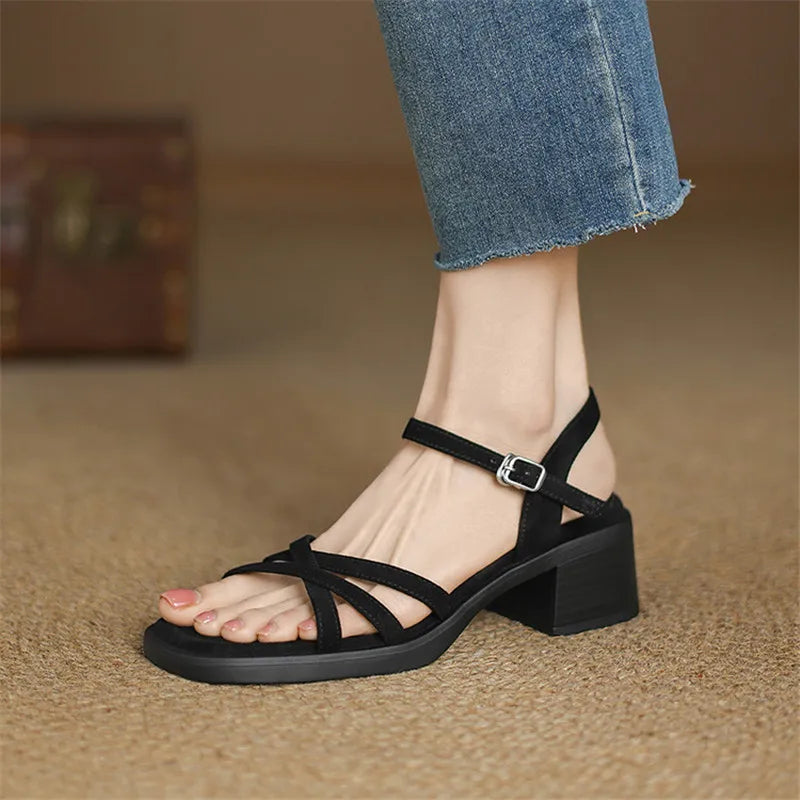 Liora | Women's Elegant Leather Strap Sandals