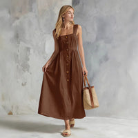 Fiona | Women's Summer Button Maxi Dress