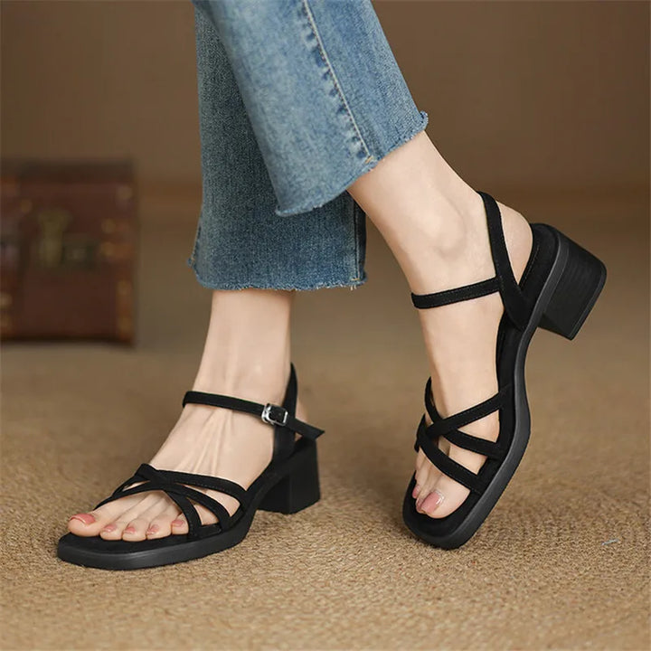 Liora | Women's Elegant Leather Strap Sandals