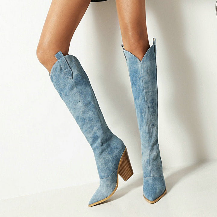 Keira | Women’s Classic Knee High Cowboy Boots