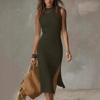 Penny | Women's Summer Side Slit Midi Dress