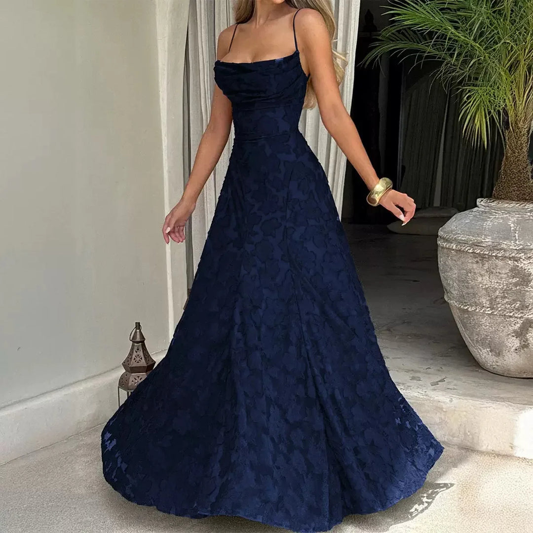 Silja | Women's Embroidered Maxi Evening Dress
