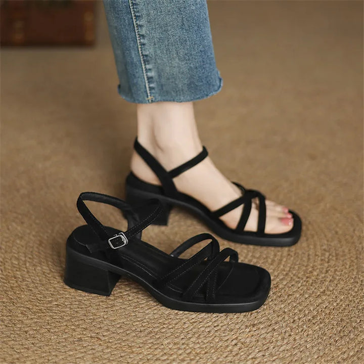 Liora | Women's Elegant Leather Strap Sandals